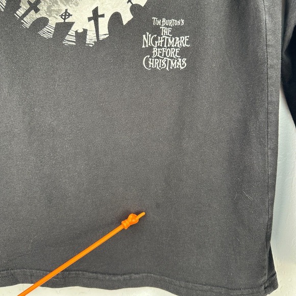 Disney Tee Kids XL Black Tim Burtons The Nightmare Before Christmas Long Sleeve - Picture 6 of 7